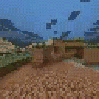 Minecraft rollout where the agent mines stone and obtains cobblestone